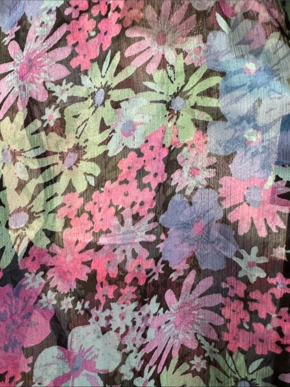 #739 FREE PEOPLE Floral Sheer Button-Down in Pink, Blue, Green, Purple PRETTY!